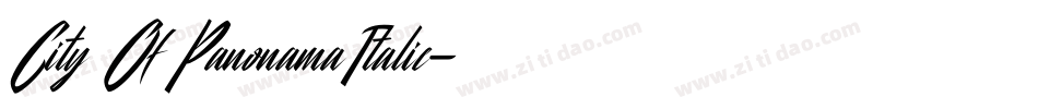 City Of Panonama Italic字体转换